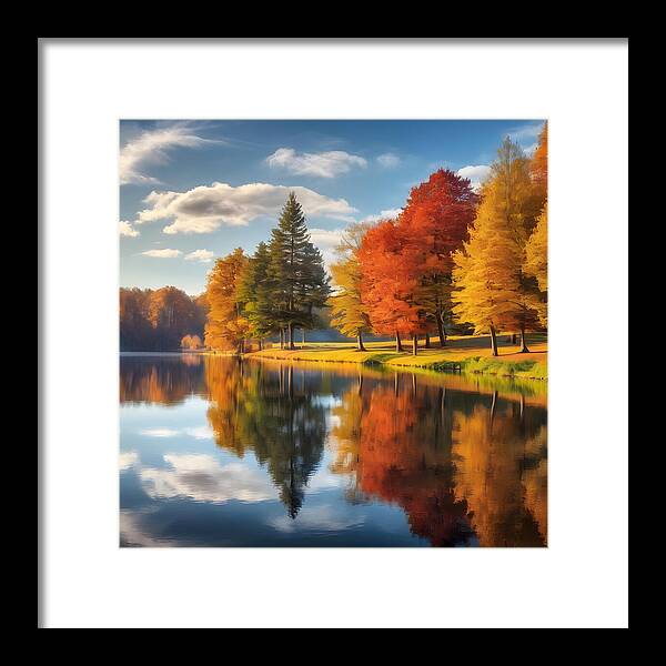 Reflections of Fall - Framed Print