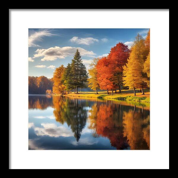 Reflections of Fall - Framed Print