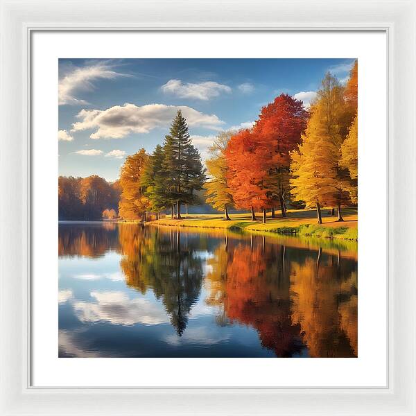 Reflections of Fall - Framed Print