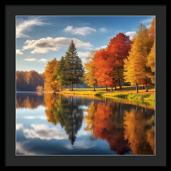 Reflections of Fall - Framed Print