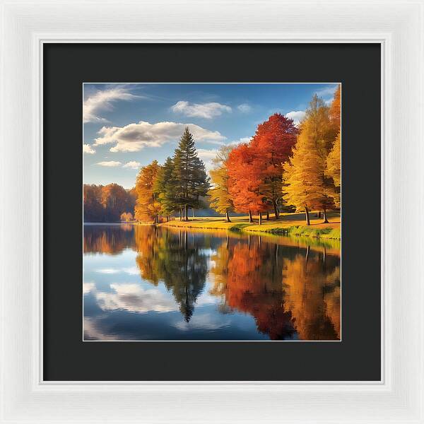 Reflections of Fall - Framed Print