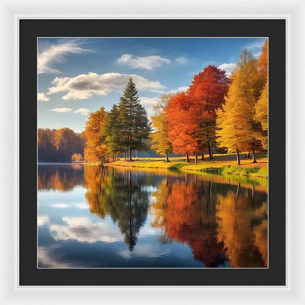 Reflections of Fall - Framed Print