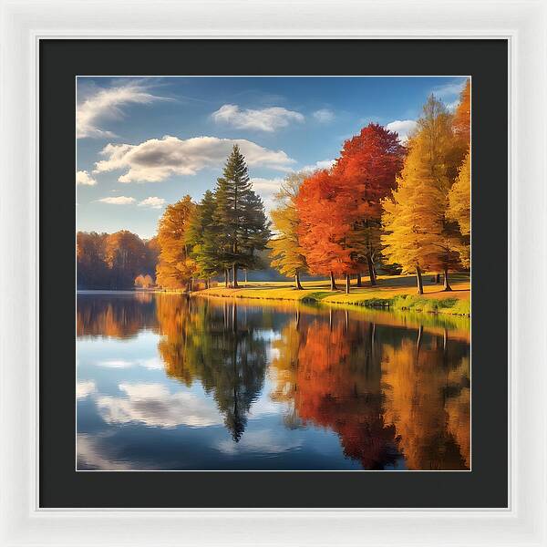 Reflections of Fall - Framed Print