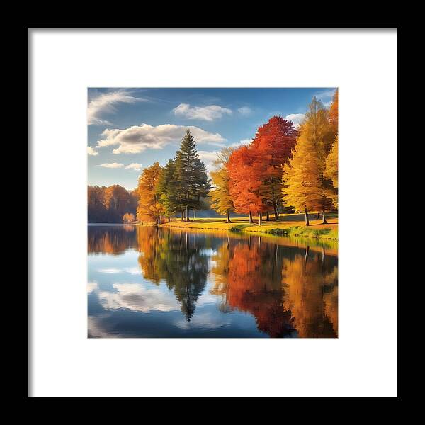 Reflections of Fall - Framed Print