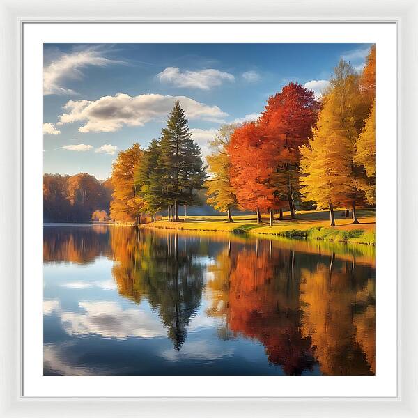 Reflections of Fall - Framed Print