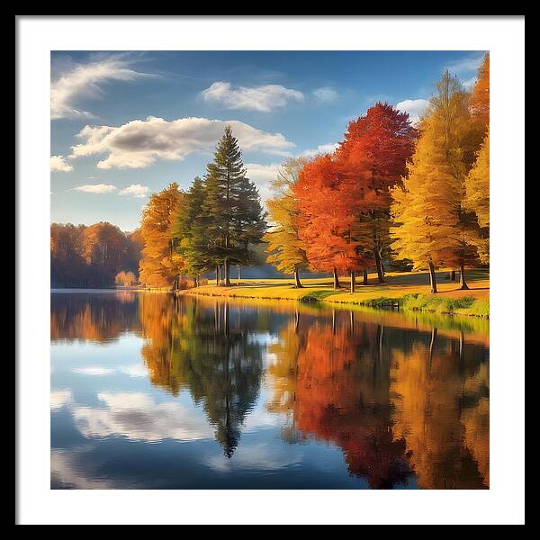 Reflections of Fall - Framed Print