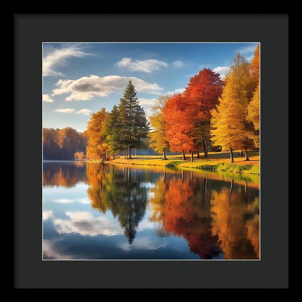 Reflections of Fall - Framed Print