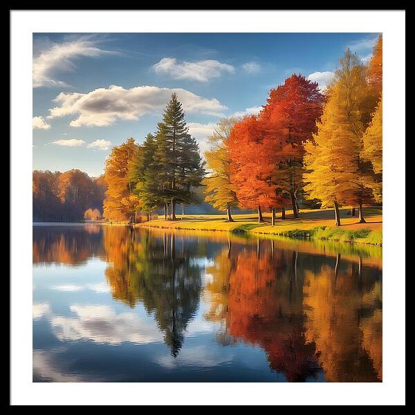 Reflections of Fall - Framed Print