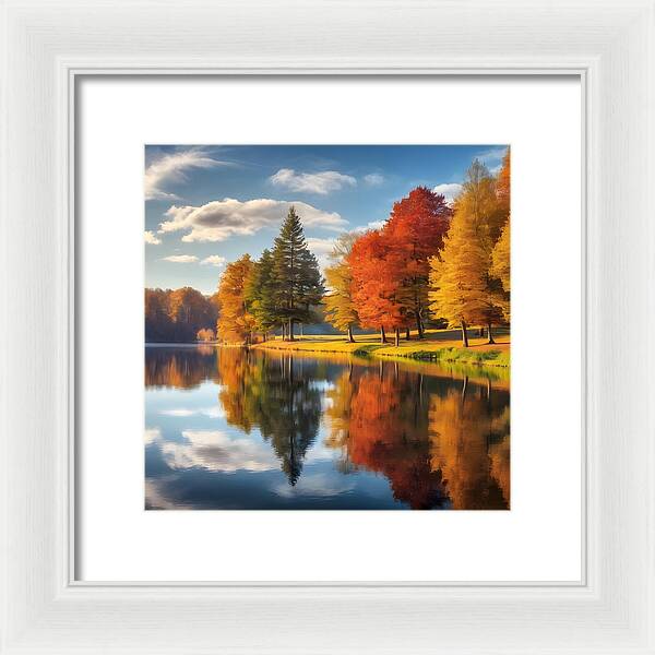 Reflections of Fall - Framed Print