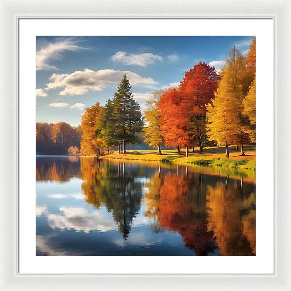 Reflections of Fall - Framed Print