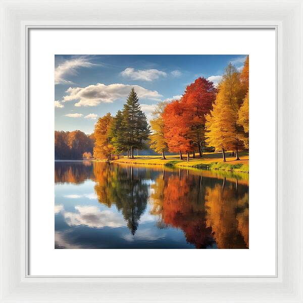 Reflections of Fall - Framed Print