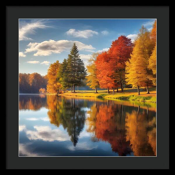 Reflections of Fall - Framed Print