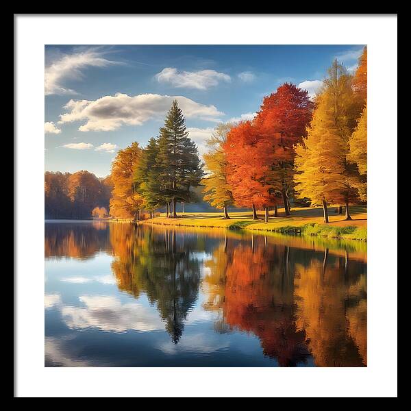 Reflections of Fall - Framed Print