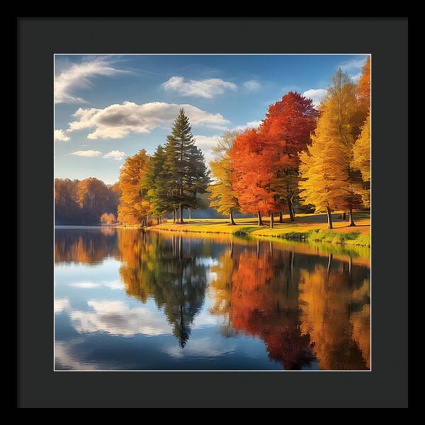 Reflections of Fall - Framed Print