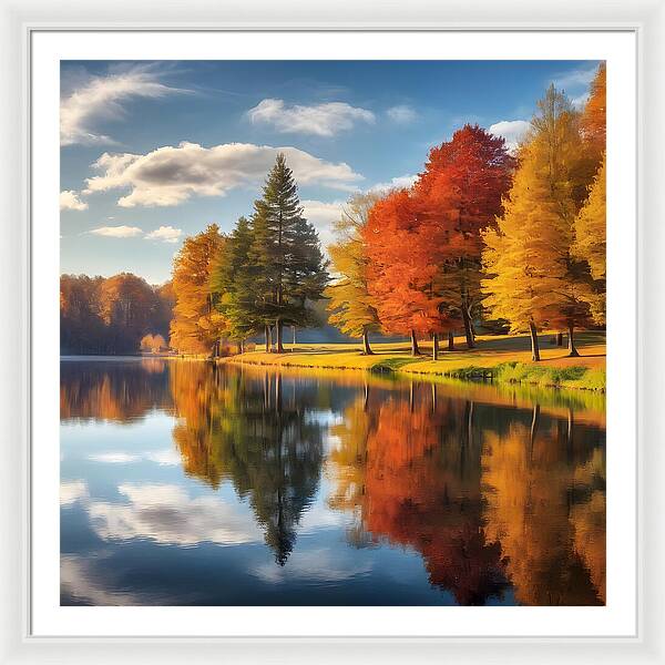 Reflections of Fall - Framed Print