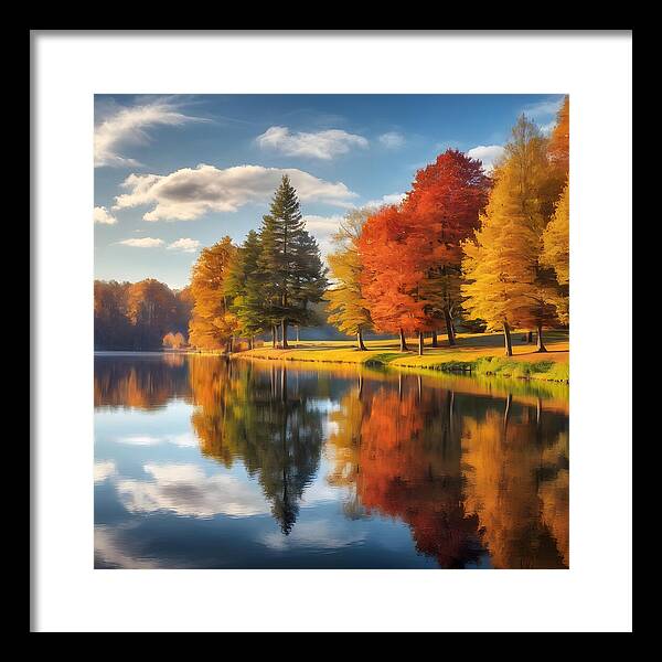 Reflections of Fall - Framed Print