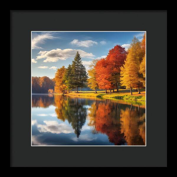 Reflections of Fall - Framed Print