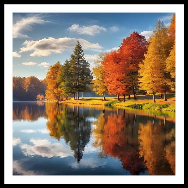 Reflections of Fall - Framed Print