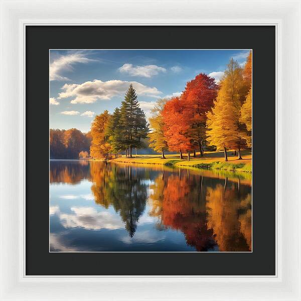 Reflections of Fall - Framed Print