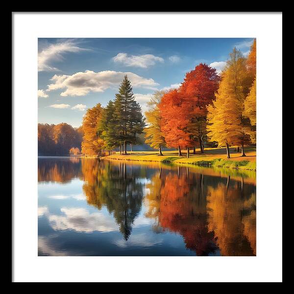 Reflections of Fall - Framed Print