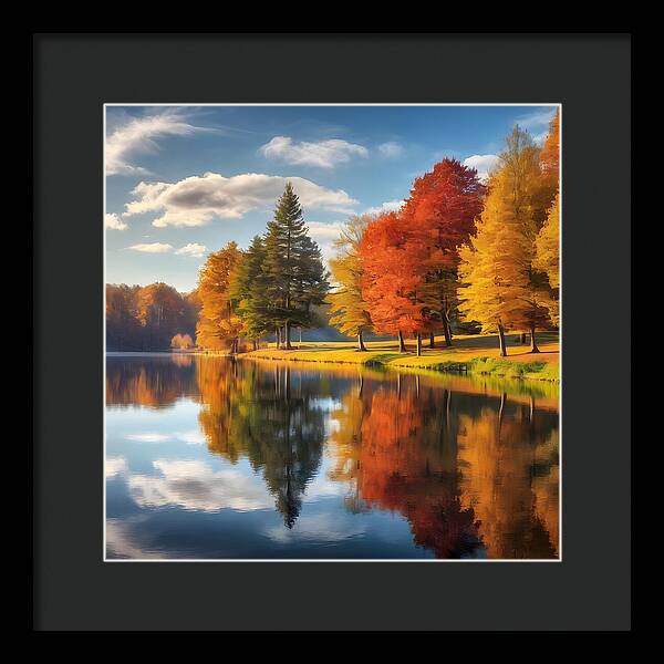 Reflections of Fall - Framed Print