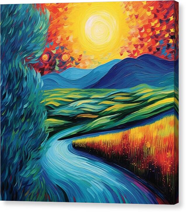 Riverside Reverie - Canvas Print