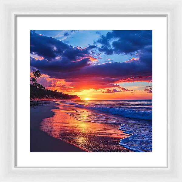 Sapphire Sunset - Framed Print