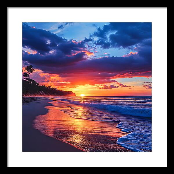 Sapphire Sunset - Framed Print