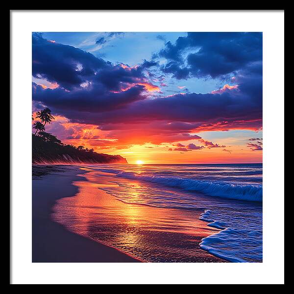 Sapphire Sunset - Framed Print