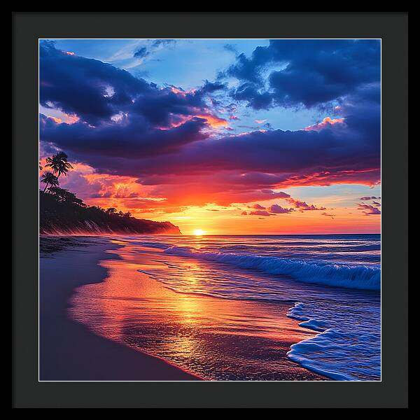 Sapphire Sunset - Framed Print