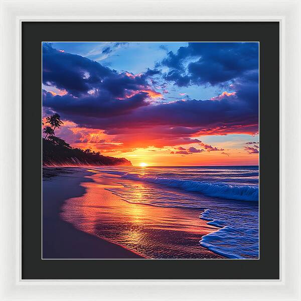 Sapphire Sunset - Framed Print