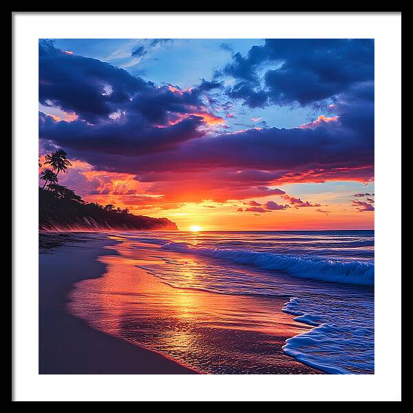 Sapphire Sunset - Framed Print