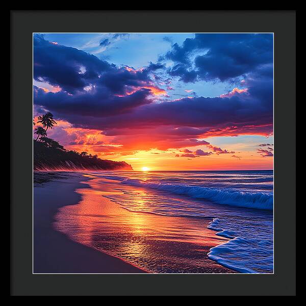 Sapphire Sunset - Framed Print