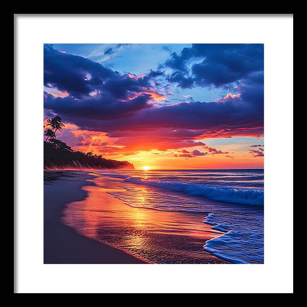 Sapphire Sunset - Framed Print