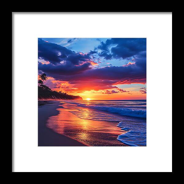 Sapphire Sunset - Framed Print