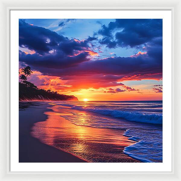 Sapphire Sunset - Framed Print