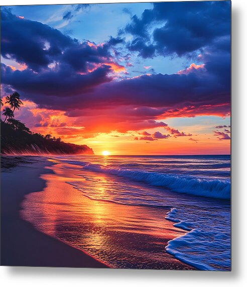 Sapphire Sunset - Metal Print