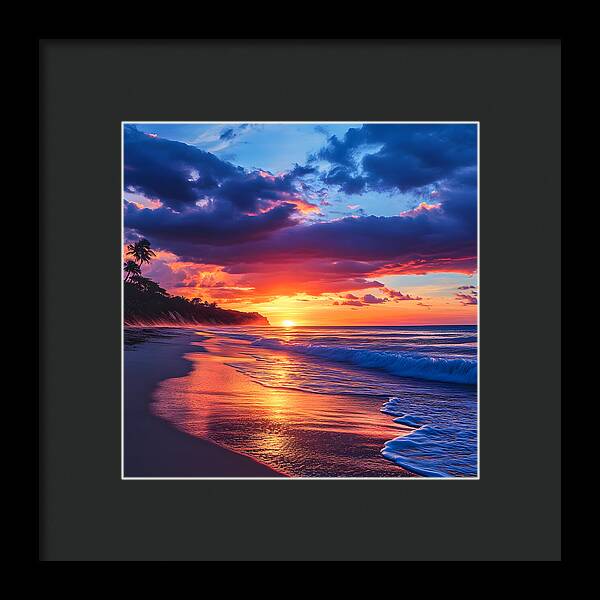 Sapphire Sunset - Framed Print