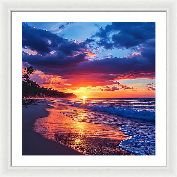 Sapphire Sunset - Framed Print