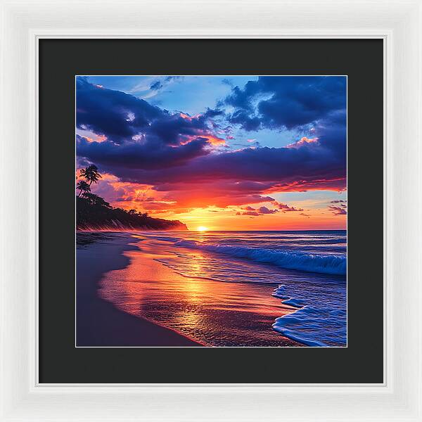 Sapphire Sunset - Framed Print