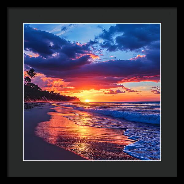 Sapphire Sunset - Framed Print