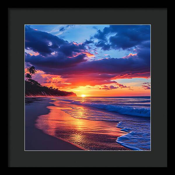 Sapphire Sunset - Framed Print