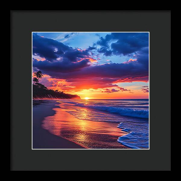 Sapphire Sunset - Framed Print