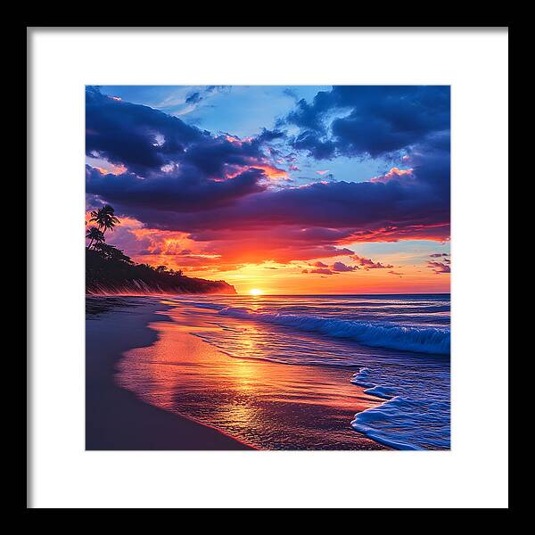 Sapphire Sunset - Framed Print