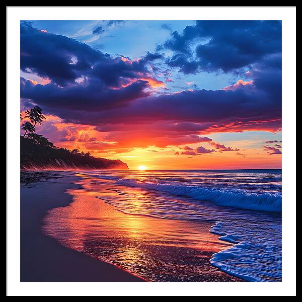 Sapphire Sunset - Framed Print