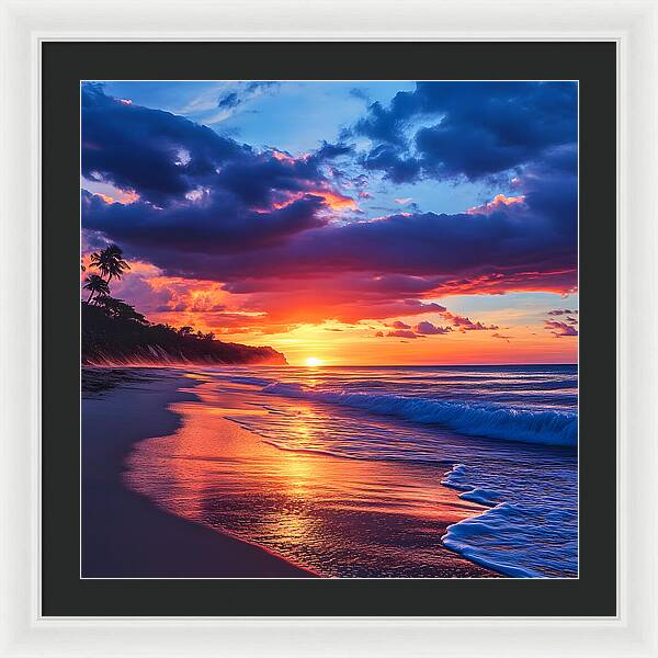 Sapphire Sunset - Framed Print