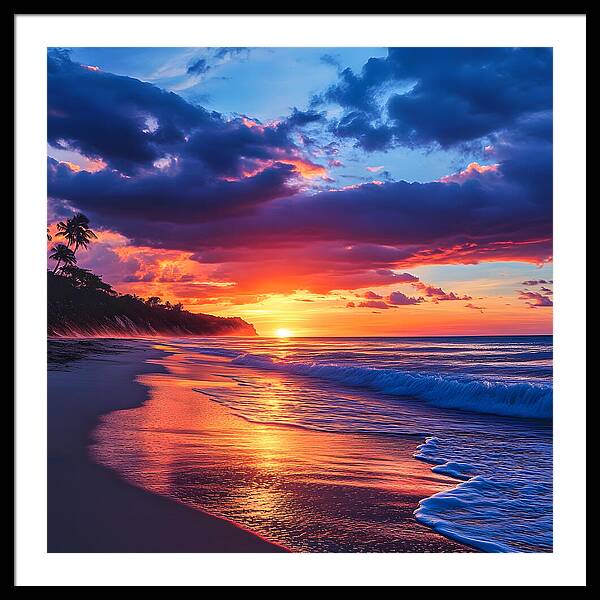 Sapphire Sunset - Framed Print