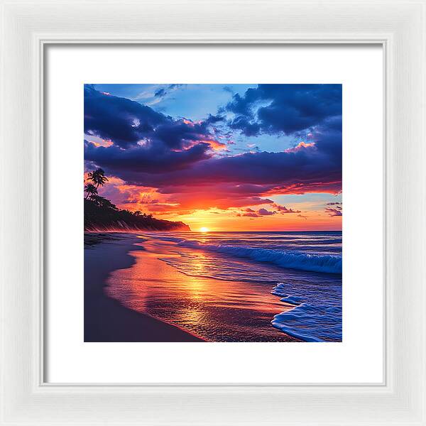 Sapphire Sunset - Framed Print