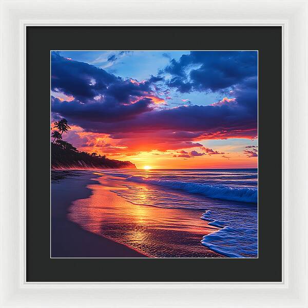 Sapphire Sunset - Framed Print