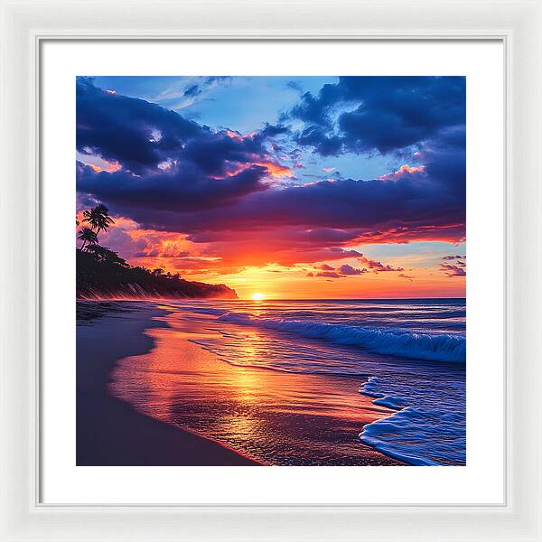 Sapphire Sunset - Framed Print